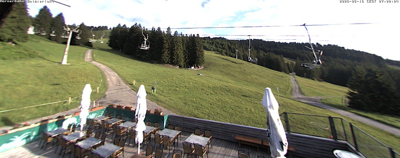 Archiv Foto Webcam Mittelstation Hörnerbahn - Hexen-Stadl