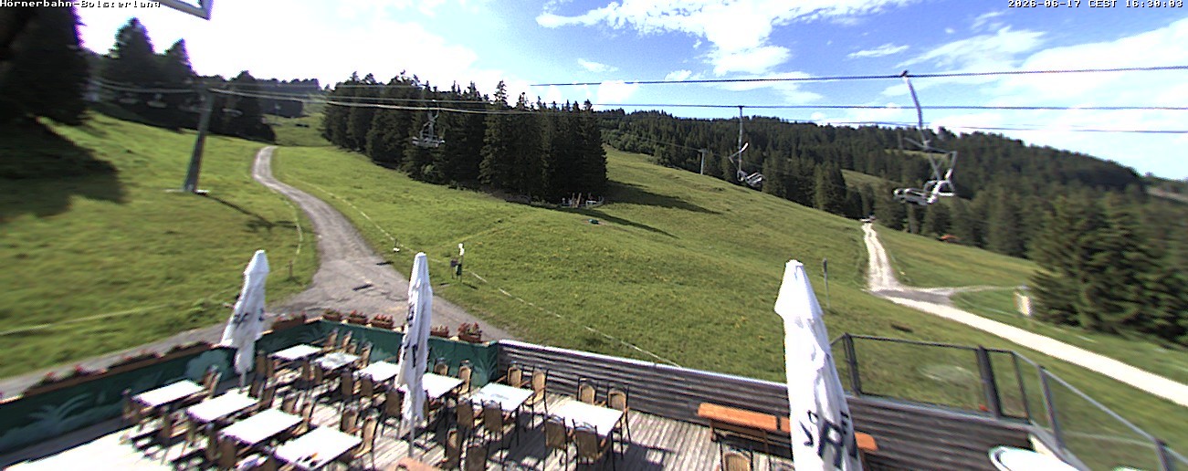 Archiv Foto Webcam Mittelstation Hörnerbahn - Hexen-Stadl