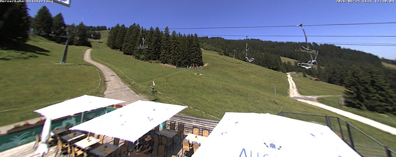 Archiv Foto Webcam Mittelstation Hörnerbahn - Hexen-Stadl