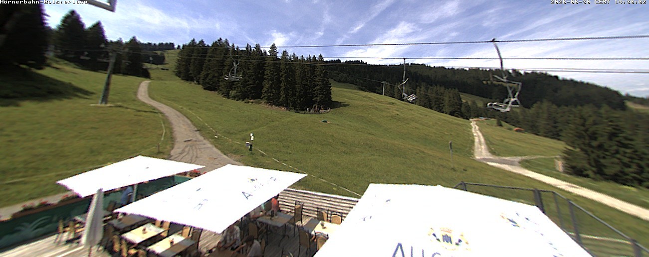 Archiv Foto Webcam Mittelstation Hörnerbahn - Hexen-Stadl