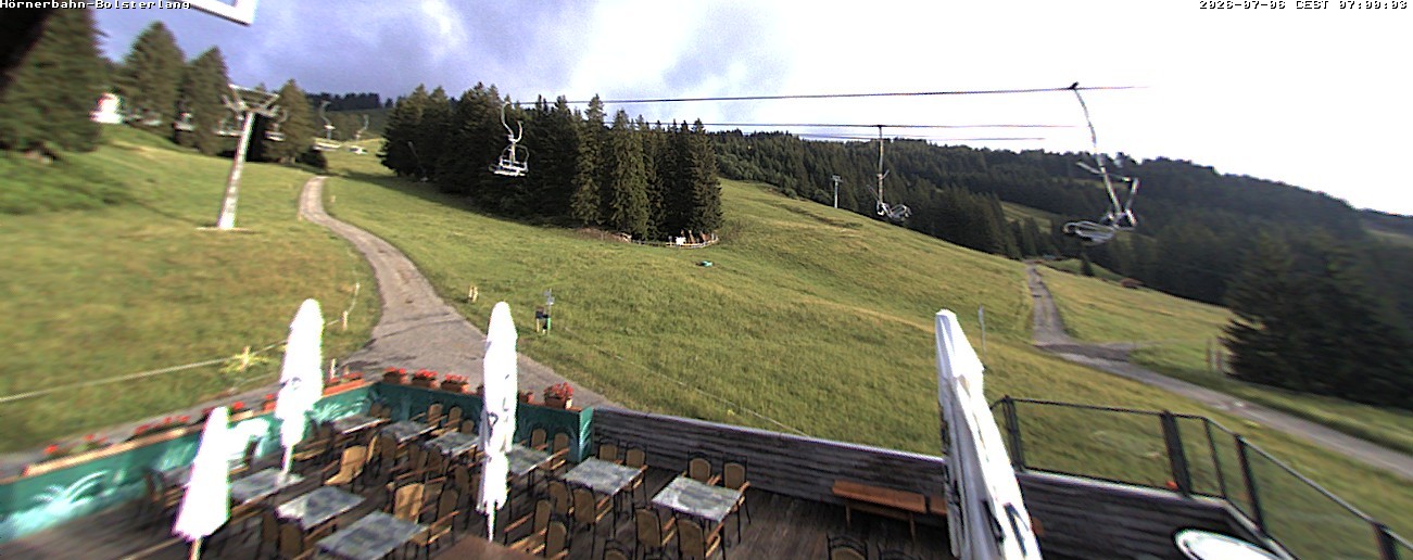 Archiv Foto Webcam Mittelstation Hörnerbahn - Hexen-Stadl