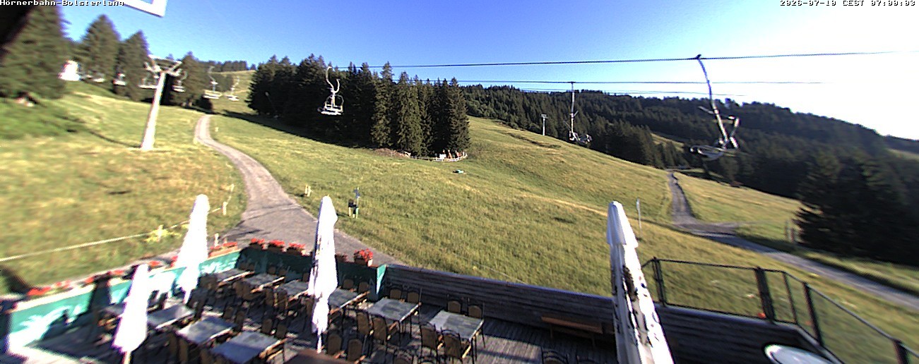 Archiv Foto Webcam Mittelstation Hörnerbahn - Hexen-Stadl