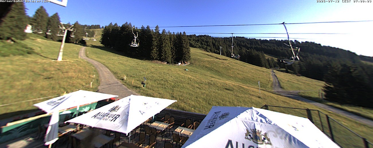 Archiv Foto Webcam Mittelstation Hörnerbahn - Hexen-Stadl