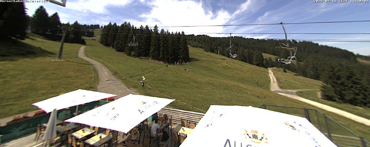 Archiv Foto Webcam Mittelstation Hörnerbahn - Hexen-Stadl