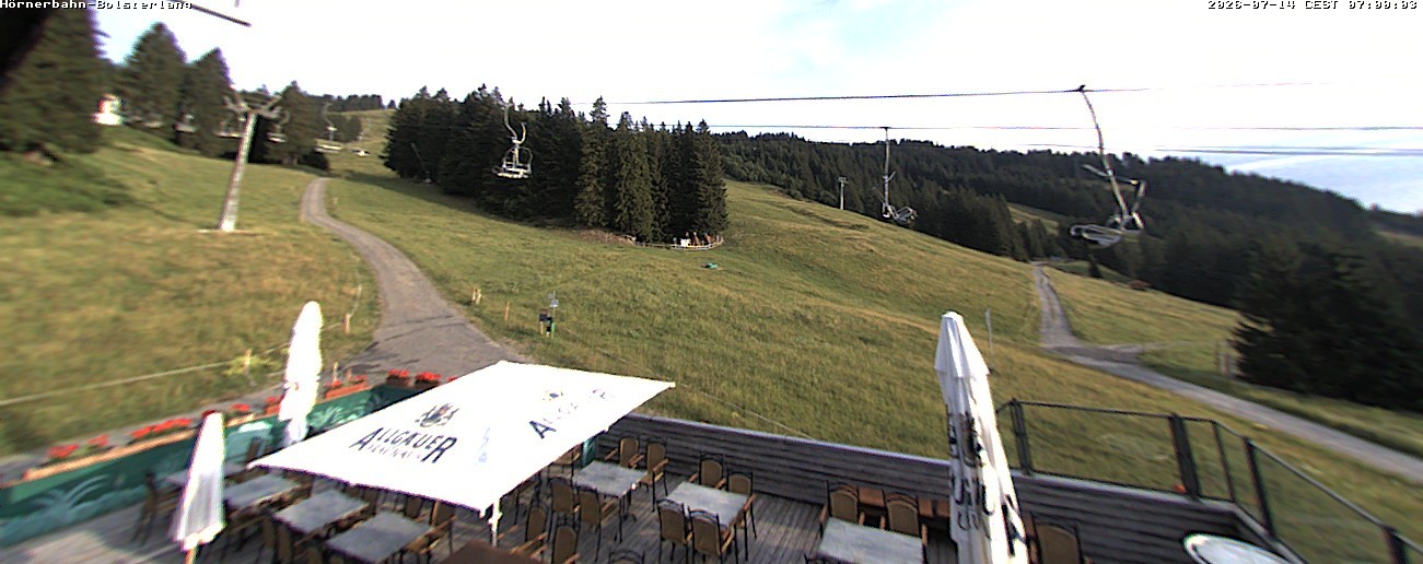 Archiv Foto Webcam Mittelstation Hörnerbahn - Hexen-Stadl