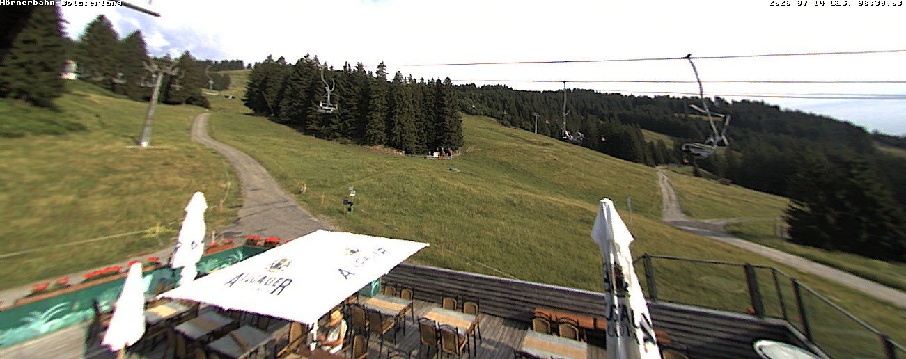 Archiv Foto Webcam Mittelstation Hörnerbahn - Hexen-Stadl