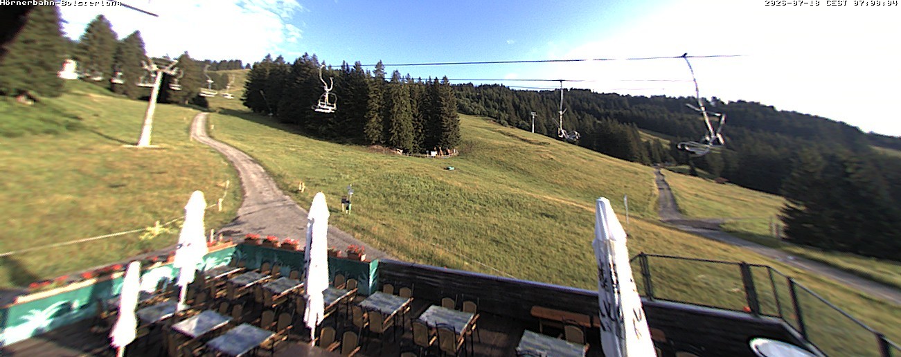 Archiv Foto Webcam Mittelstation Hörnerbahn - Hexen-Stadl