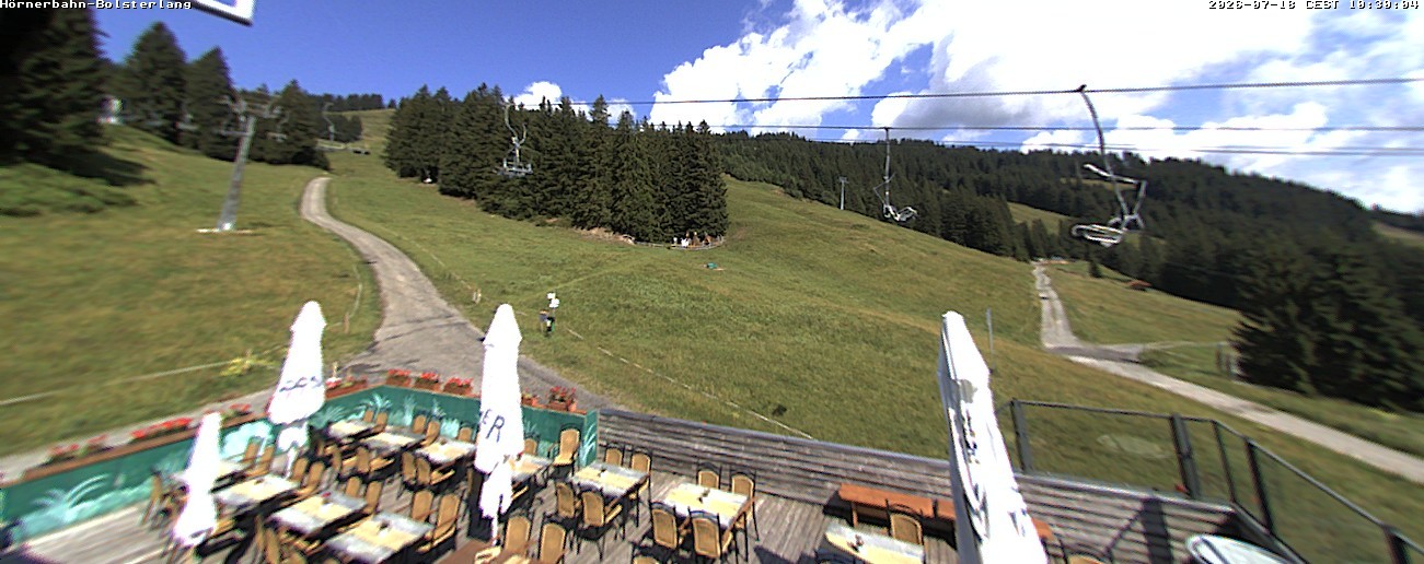 Archiv Foto Webcam Mittelstation Hörnerbahn - Hexen-Stadl