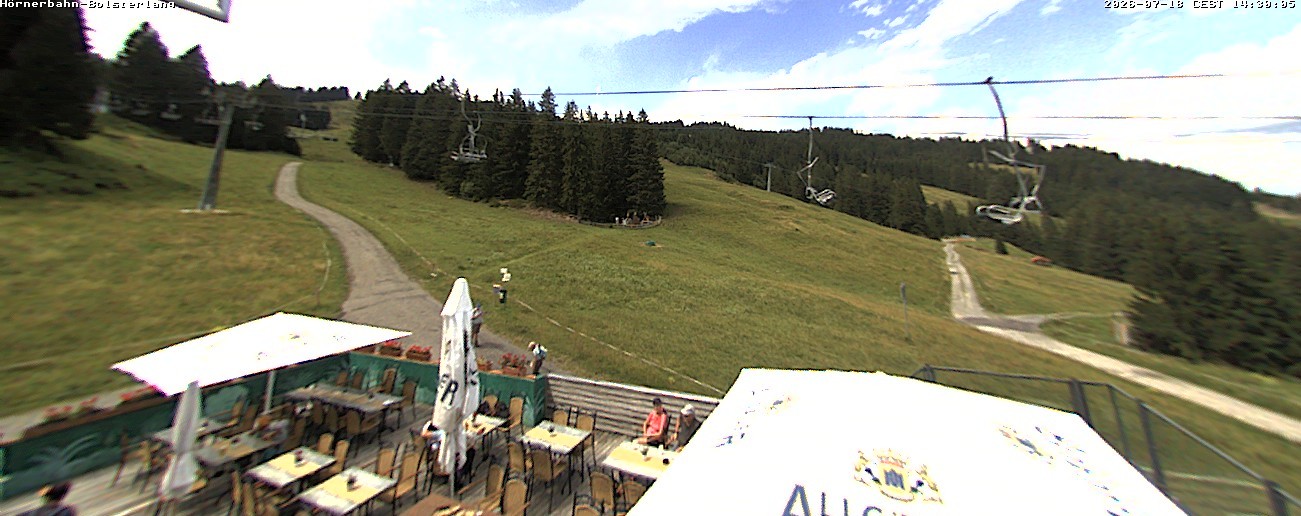 Archiv Foto Webcam Mittelstation Hörnerbahn - Hexen-Stadl