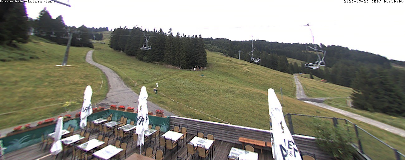 Archiv Foto Webcam Mittelstation Hörnerbahn - Hexen-Stadl
