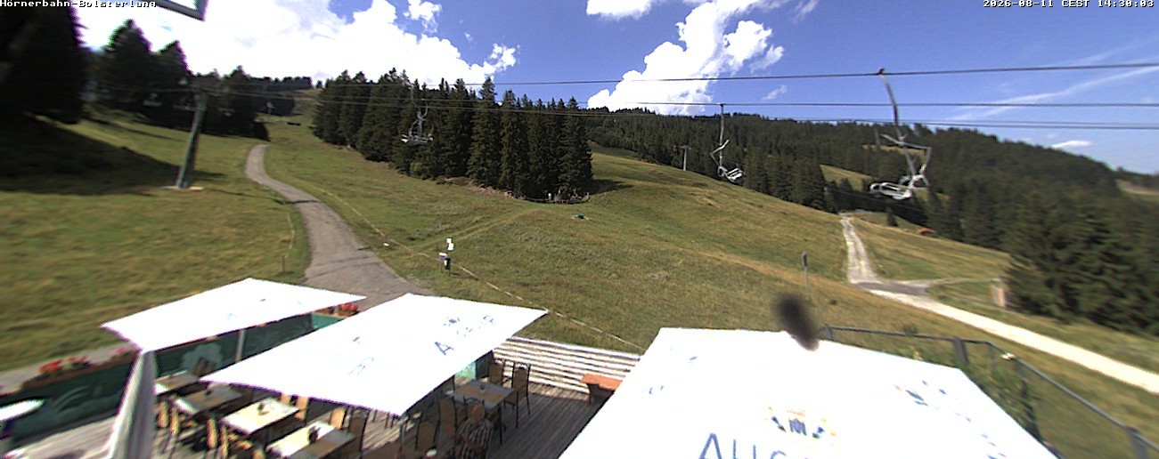 Archiv Foto Webcam Mittelstation Hörnerbahn - Hexen-Stadl
