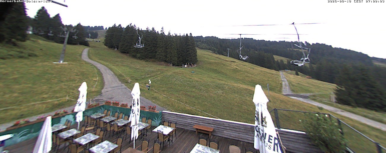 Archived image Webcam Middle station Hörnerbahn - Hexen-Stadl