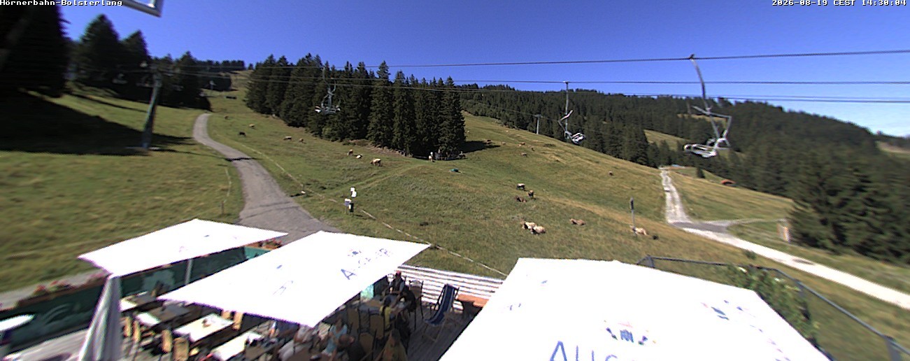 Archived image Webcam Middle station Hörnerbahn - Hexen-Stadl