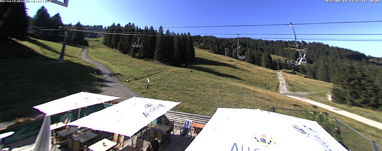 Archived image Webcam Middle station Hörnerbahn - Hexen-Stadl