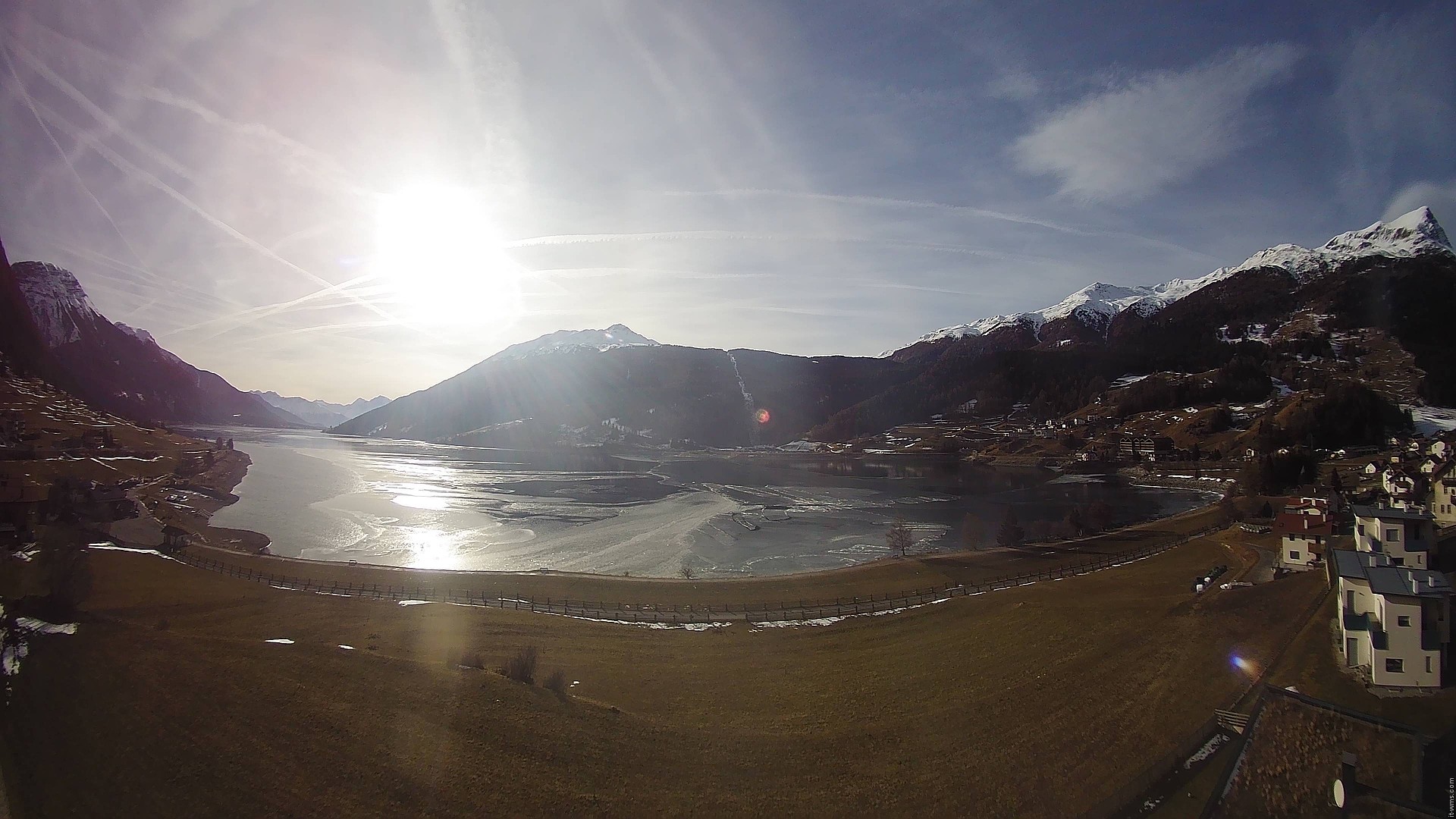 Archiv Foto Webcam Reschen - Blick auf den Reschensee