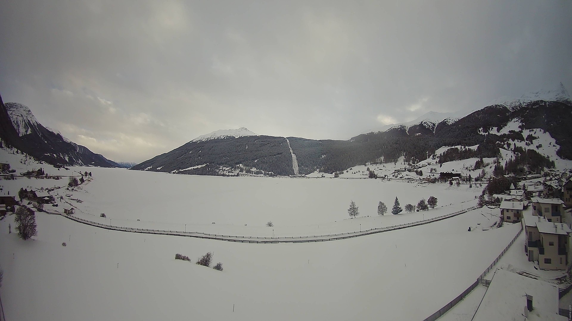 Archiv Foto Webcam Reschen - Blick auf den Reschensee