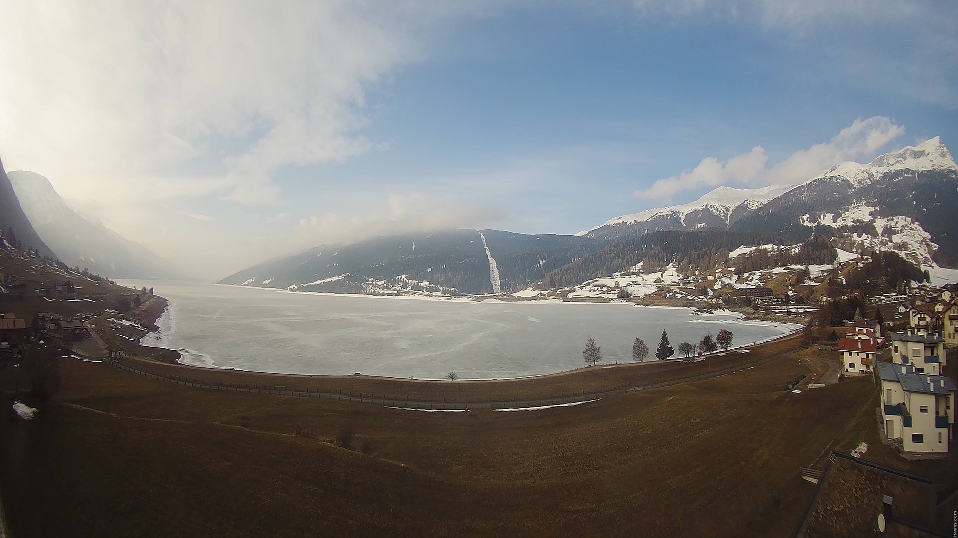 Archiv Foto Webcam Reschen - Blick auf den Reschensee