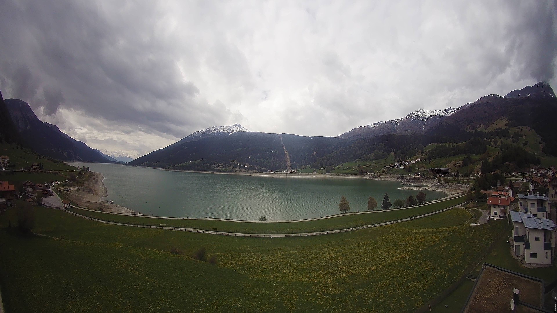 Archiv Foto Webcam Reschen - Blick auf den Reschensee