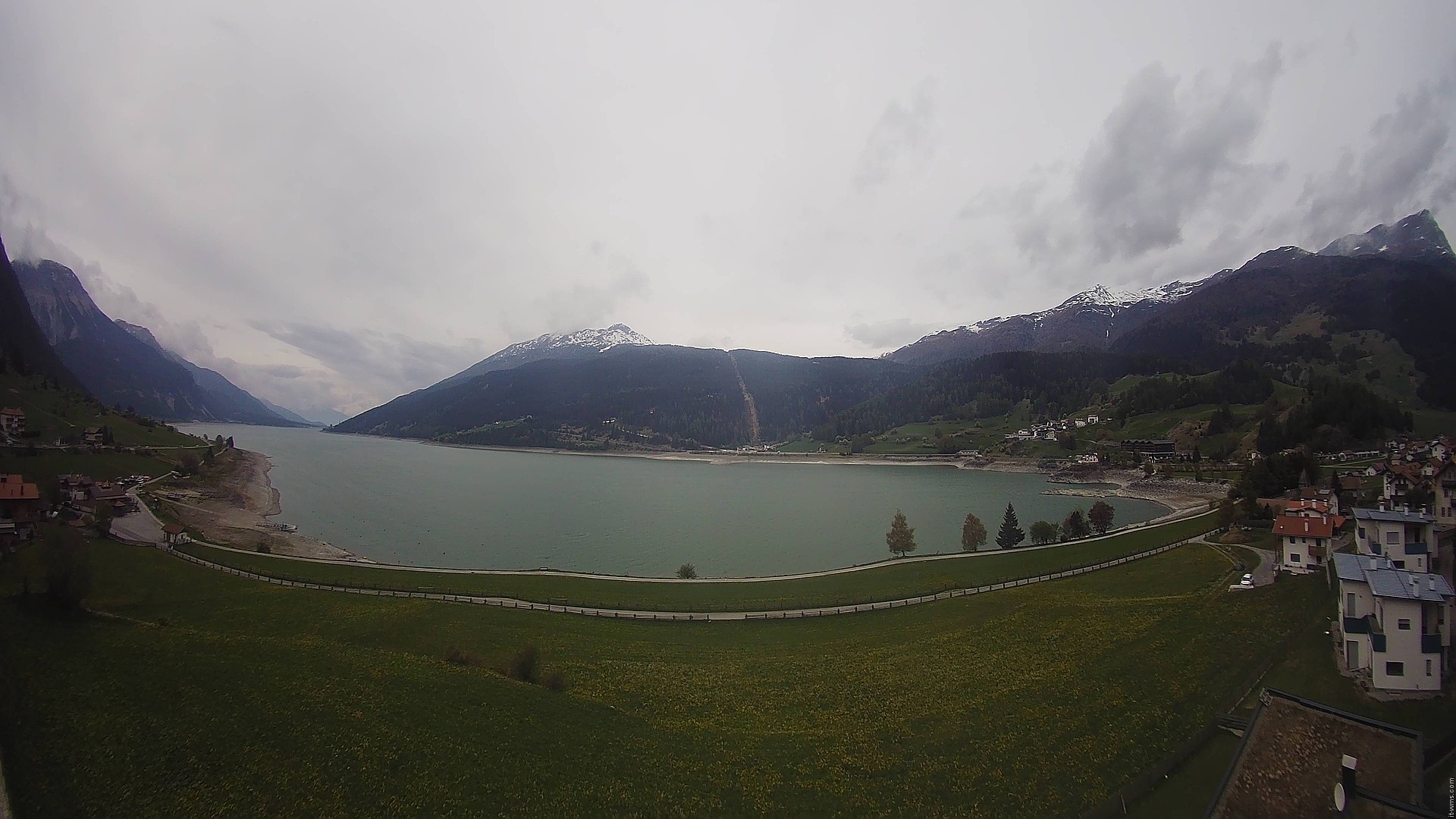 Archiv Foto Webcam Reschen - Blick auf den Reschensee