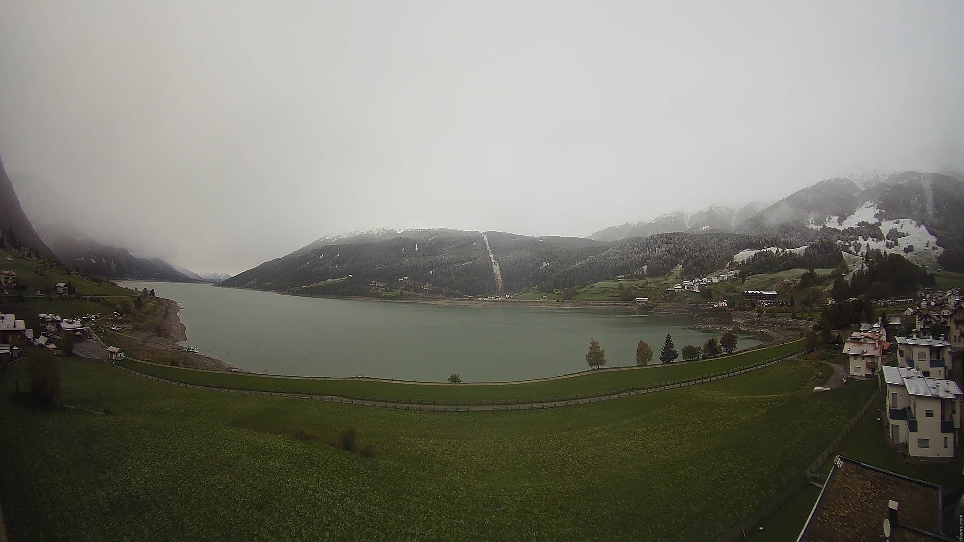 Archiv Foto Webcam Reschen - Blick auf den Reschensee