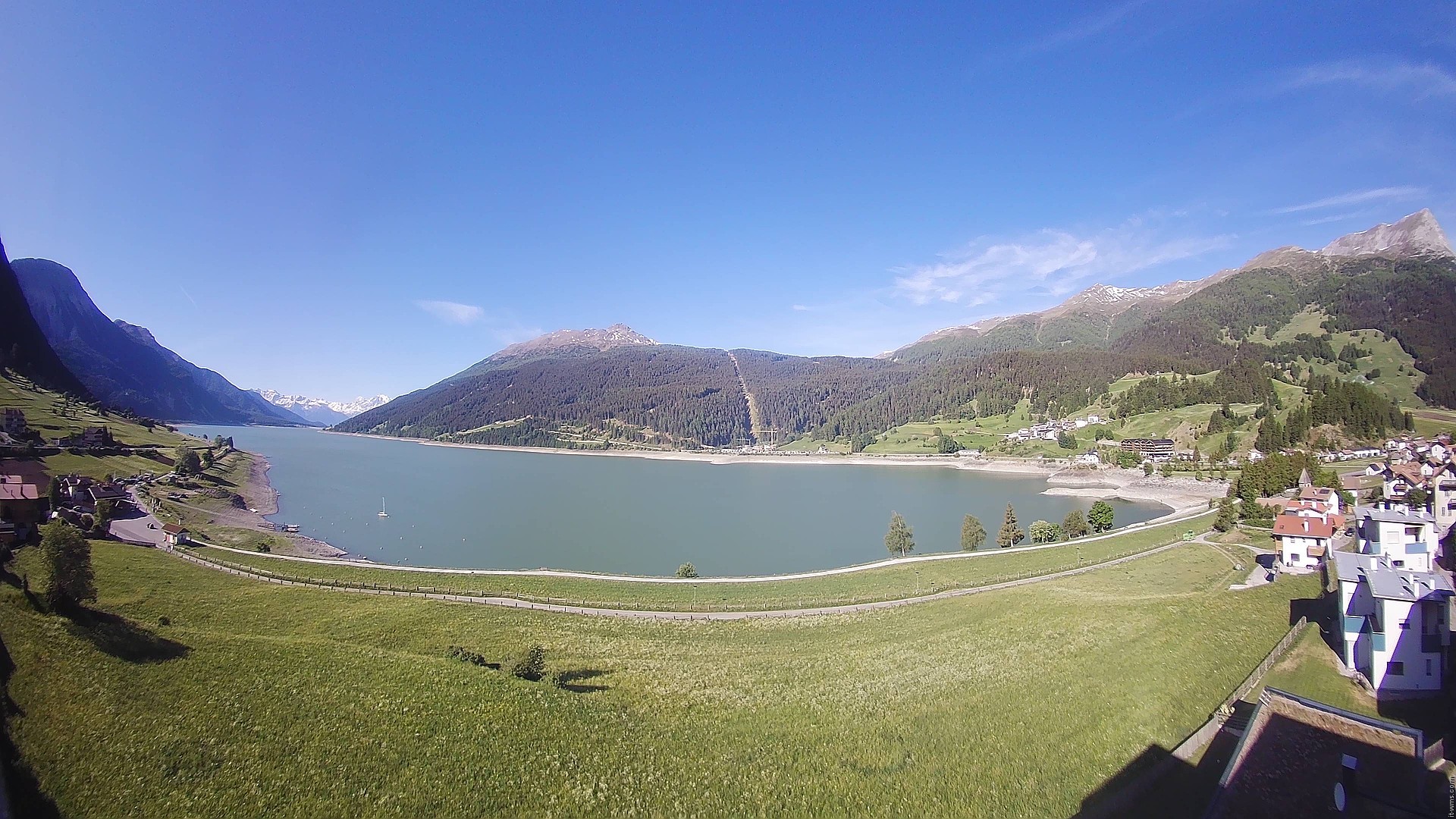 Archived image Webcam View to the Lake Resia