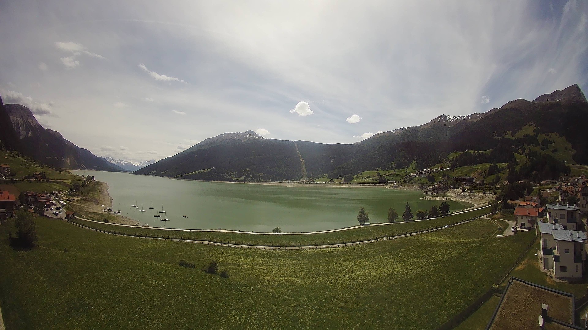 Archived image Webcam View to the Lake Resia