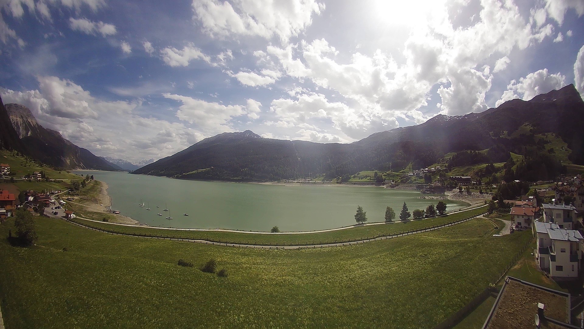 Archived image Webcam View to the Lake Resia