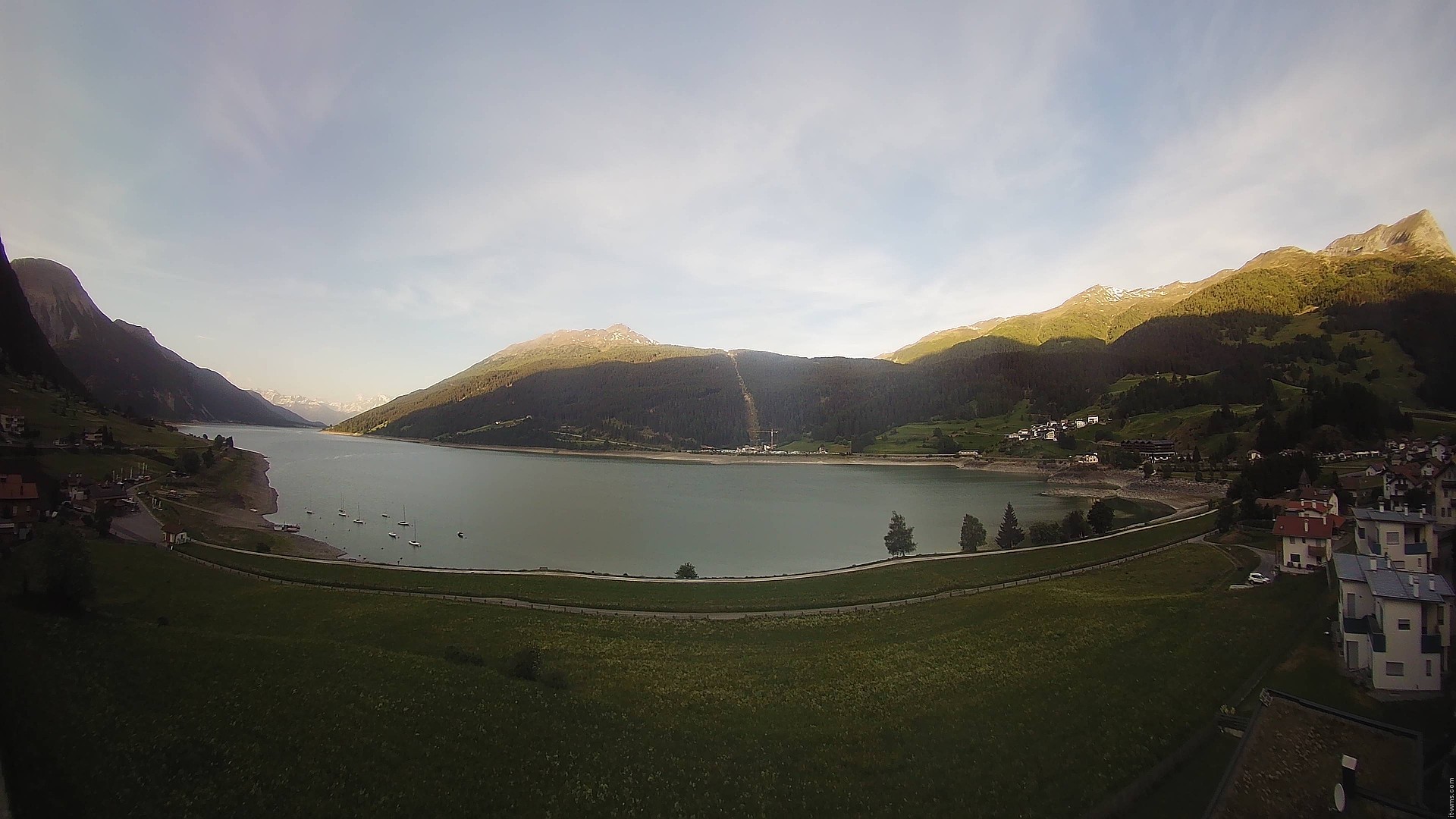 Archived image Webcam View to the Lake Resia
