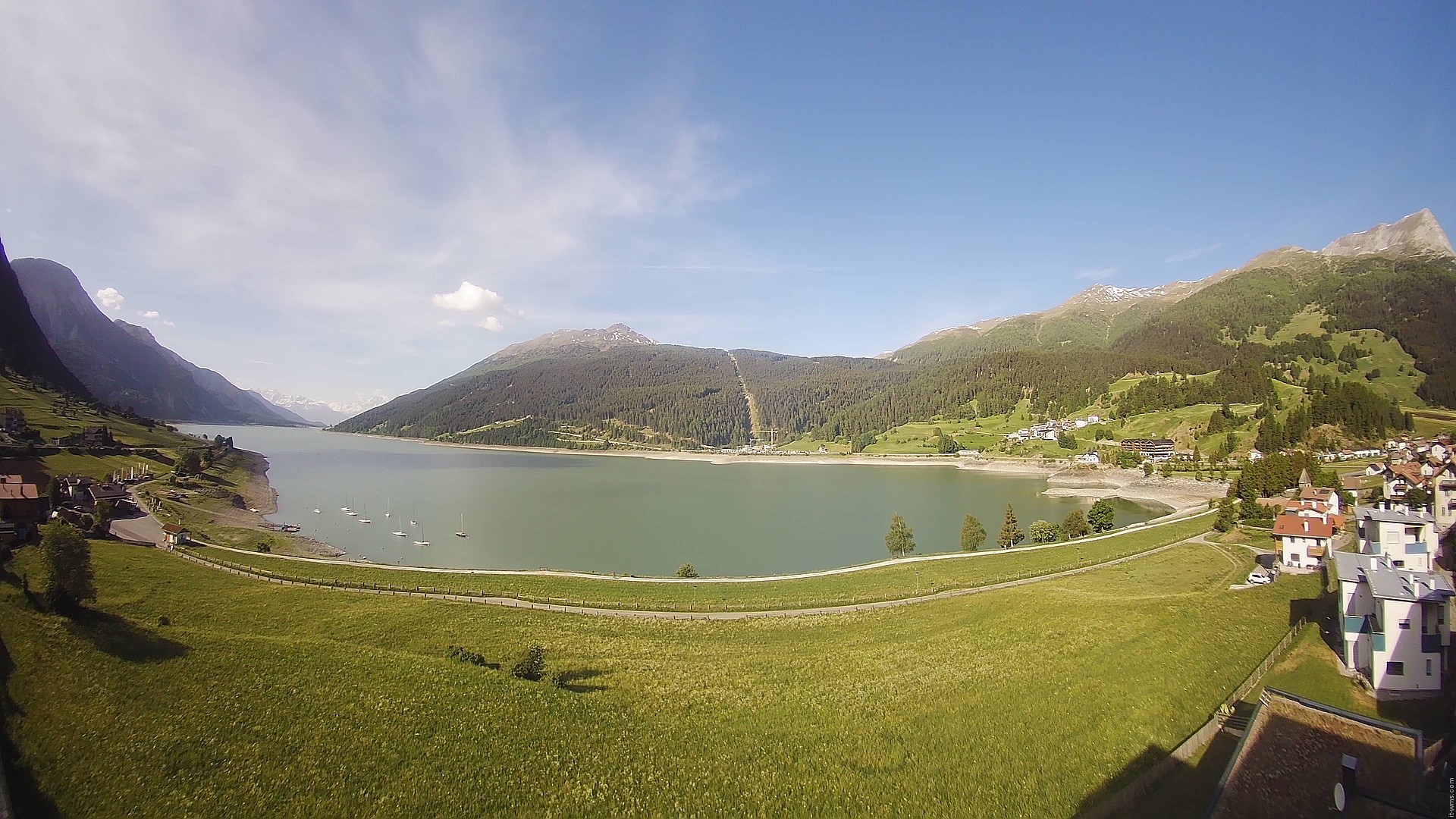 Archived image Webcam View to the Lake Resia