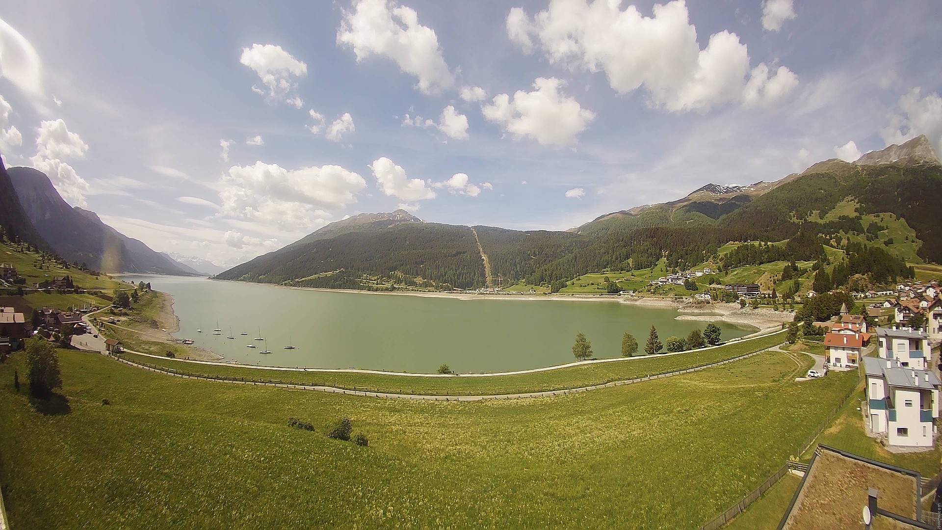 Archived image Webcam View to the Lake Resia
