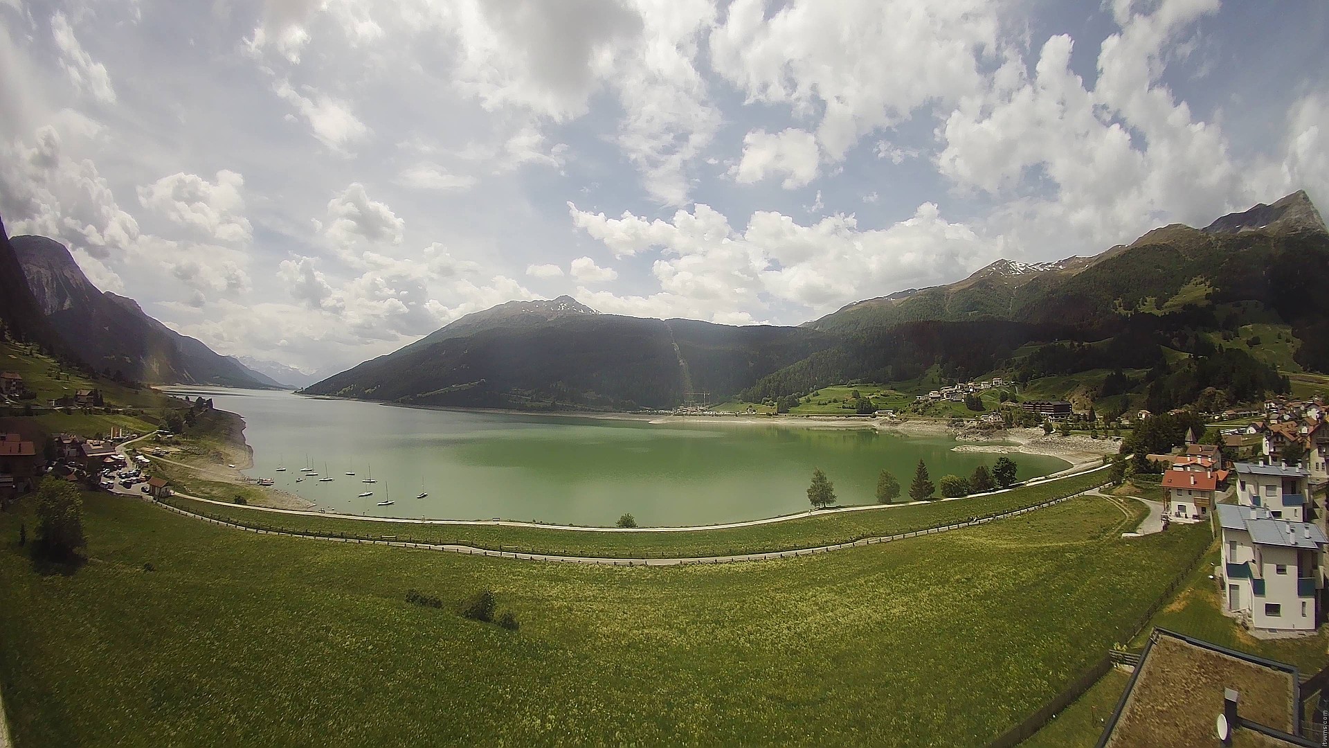 Archived image Webcam View to the Lake Resia
