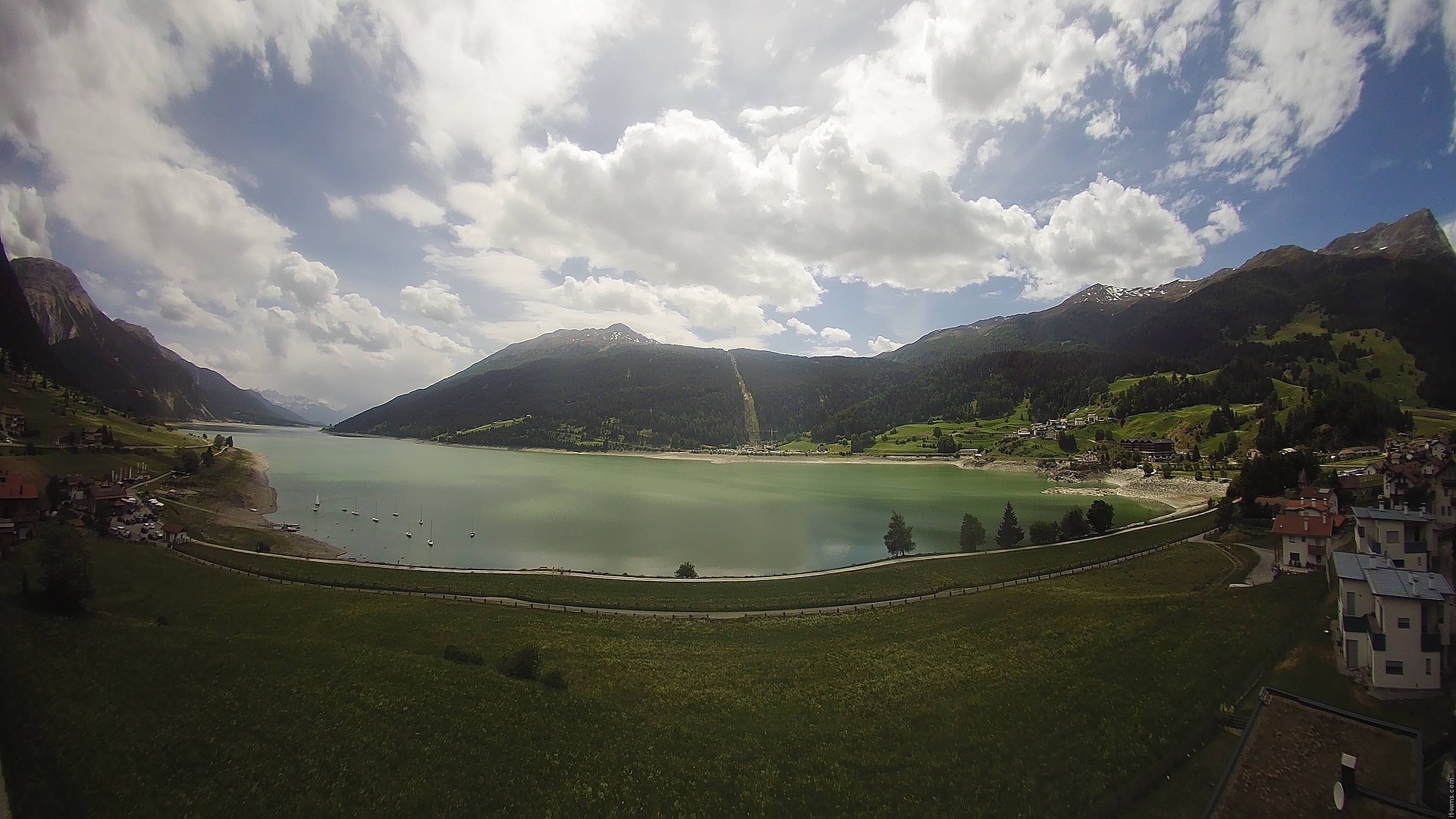 Archived image Webcam View to the Lake Resia