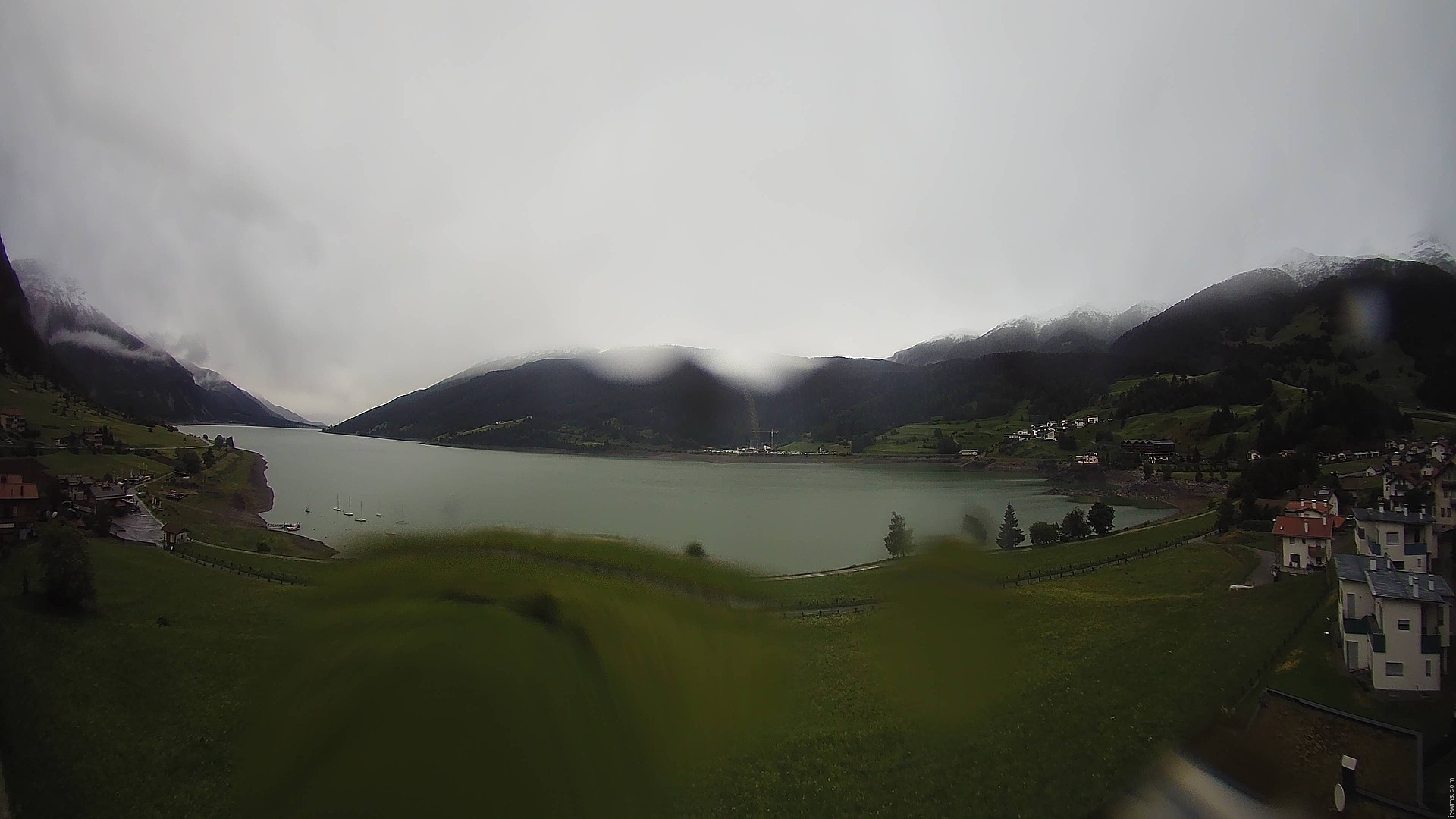 Archiv Foto Webcam Reschen - Blick auf den Reschensee