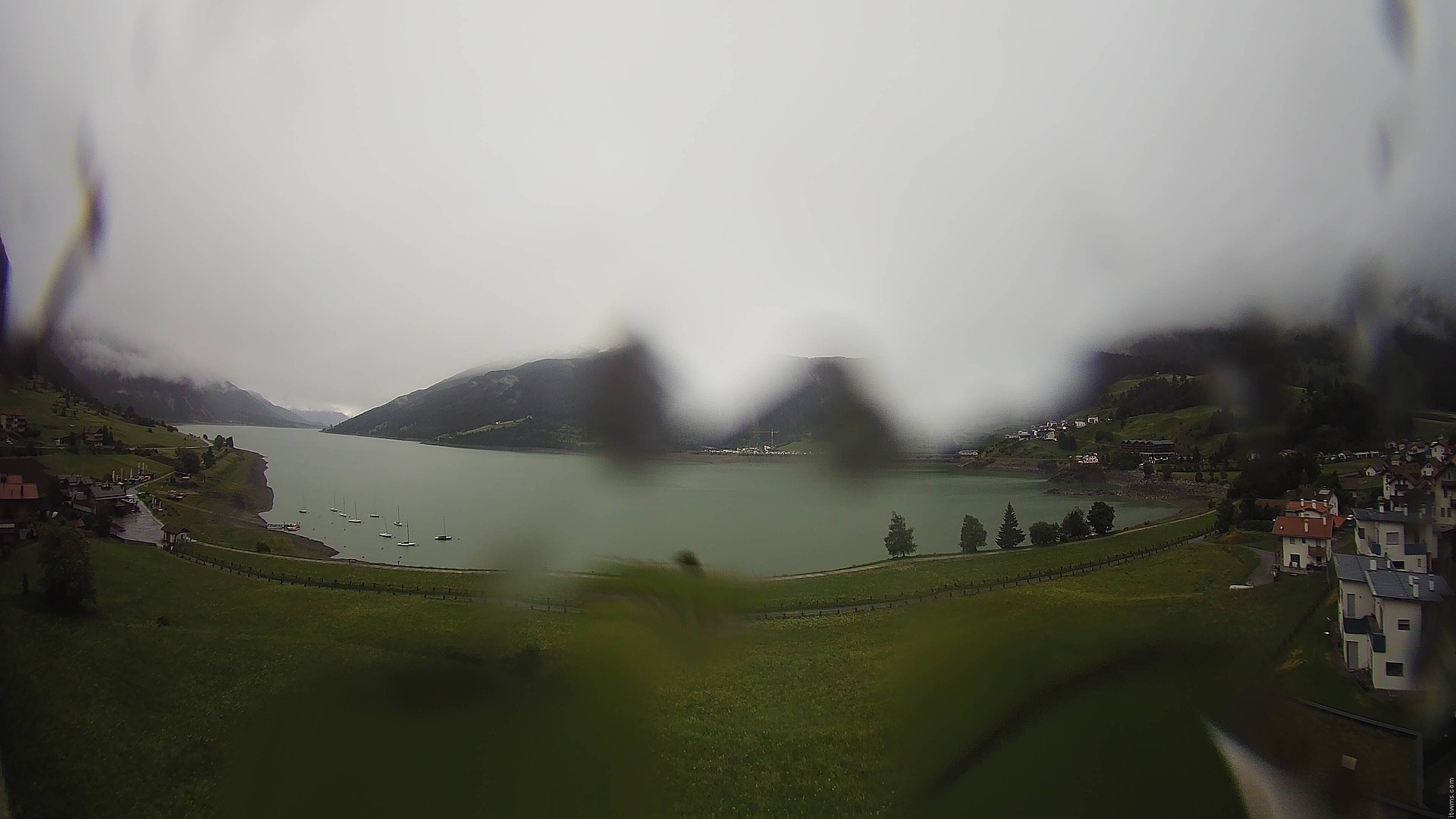 Archiv Foto Webcam Reschen - Blick auf den Reschensee