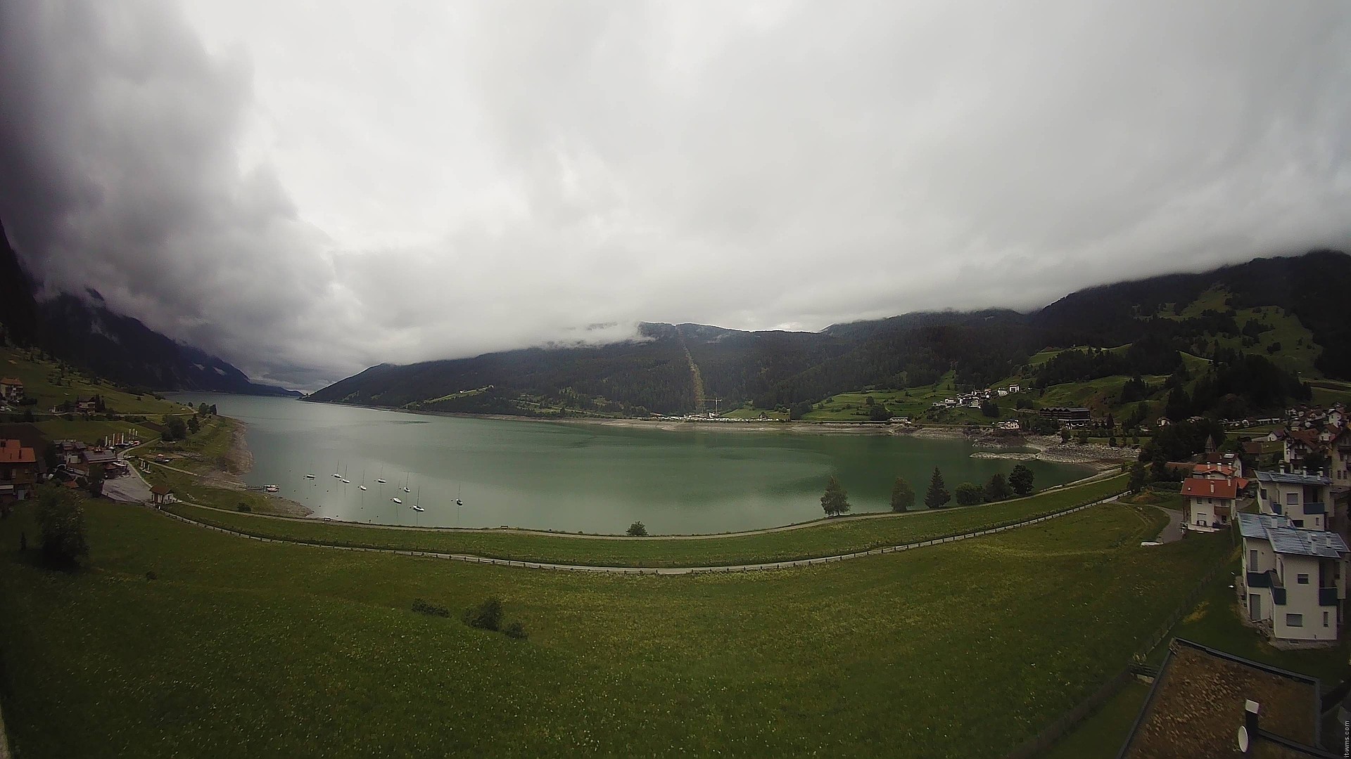 Archiv Foto Webcam Reschen - Blick auf den Reschensee