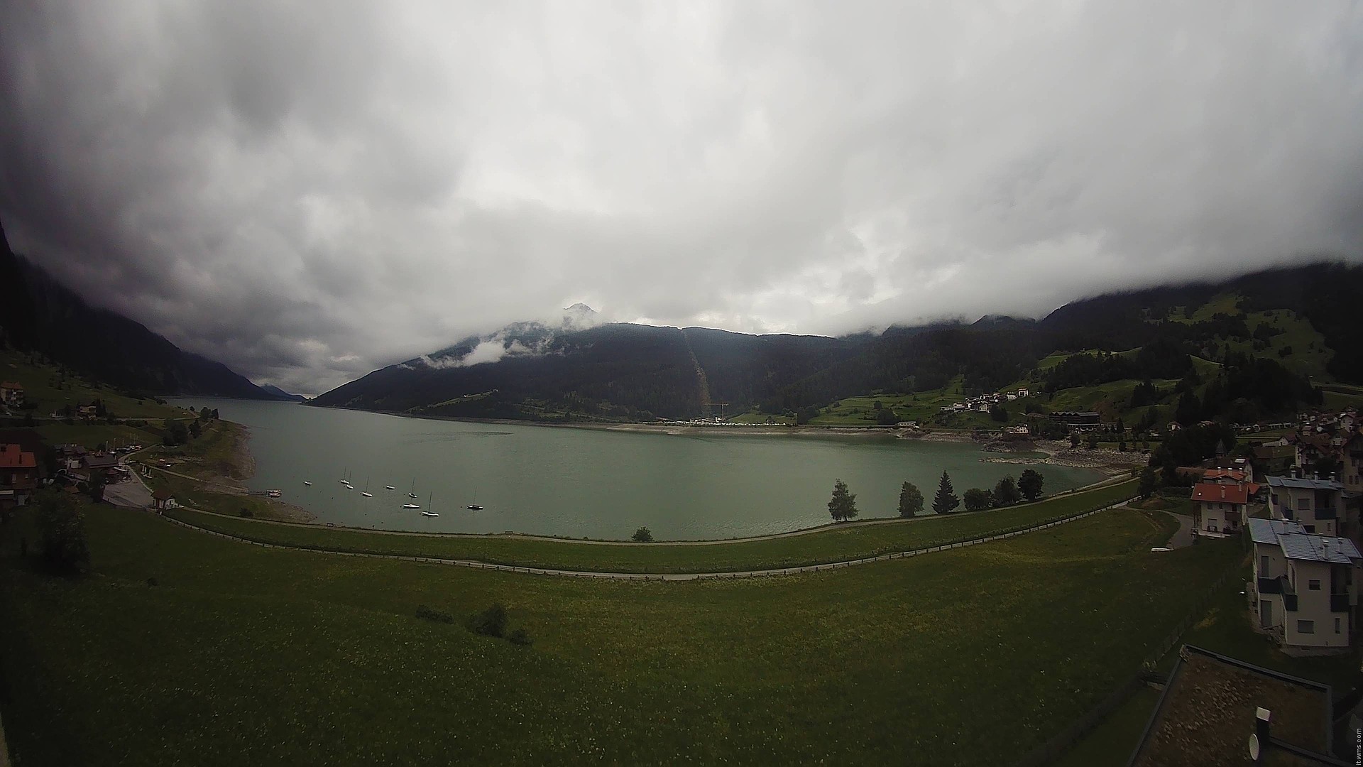 Archiv Foto Webcam Reschen - Blick auf den Reschensee