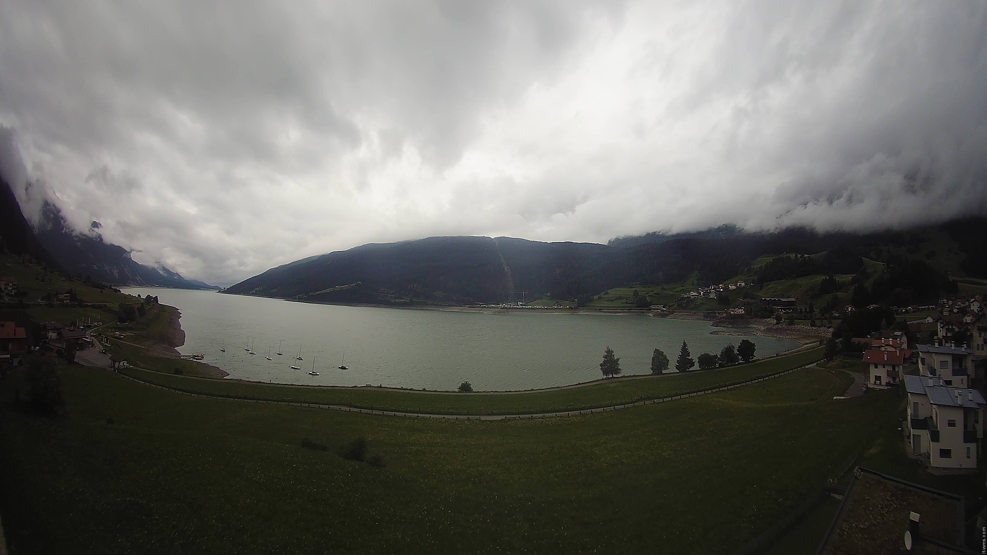 Archiv Foto Webcam Reschen - Blick auf den Reschensee