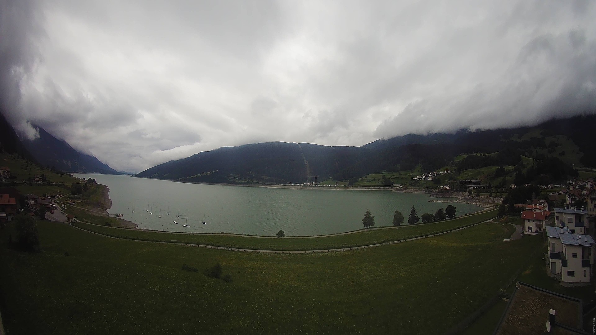 Archiv Foto Webcam Reschen - Blick auf den Reschensee