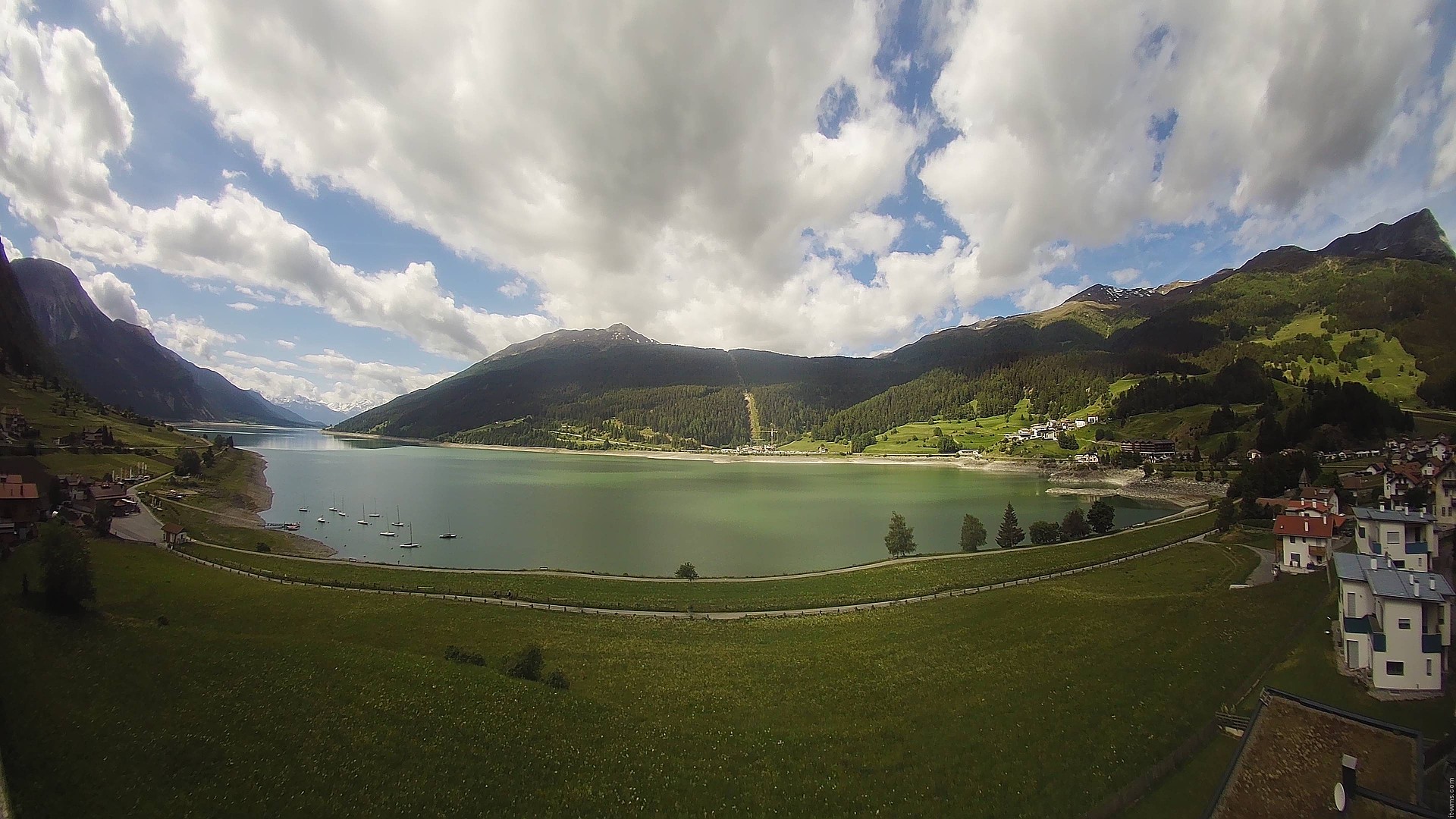 Archived image Webcam View to the Lake Resia