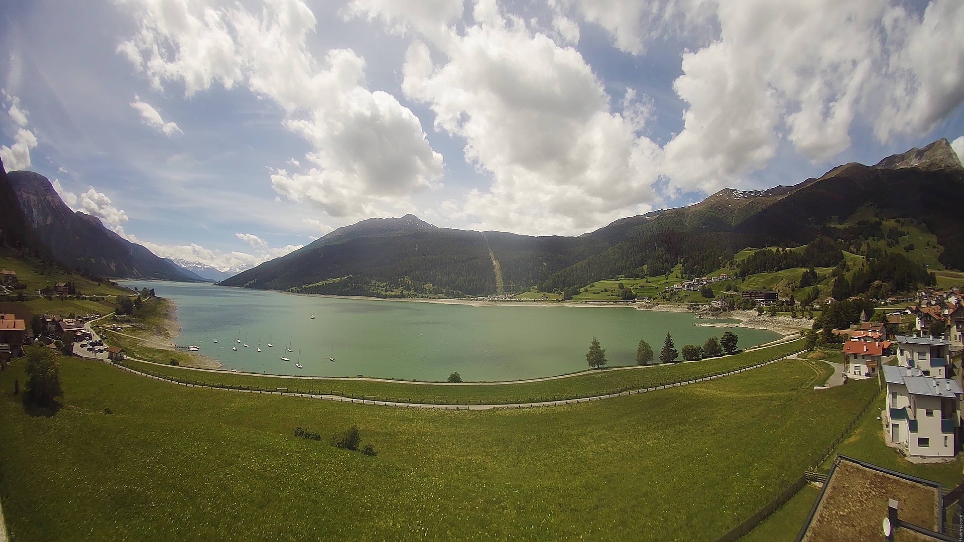 Archived image Webcam View to the Lake Resia