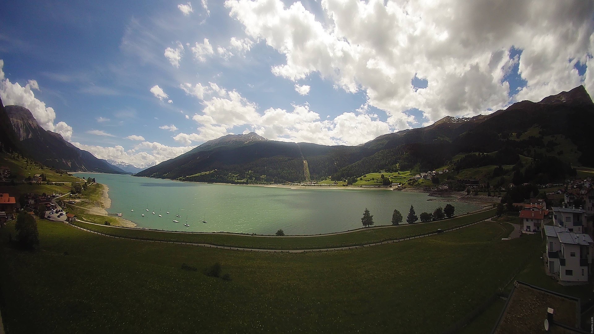Archived image Webcam View to the Lake Resia