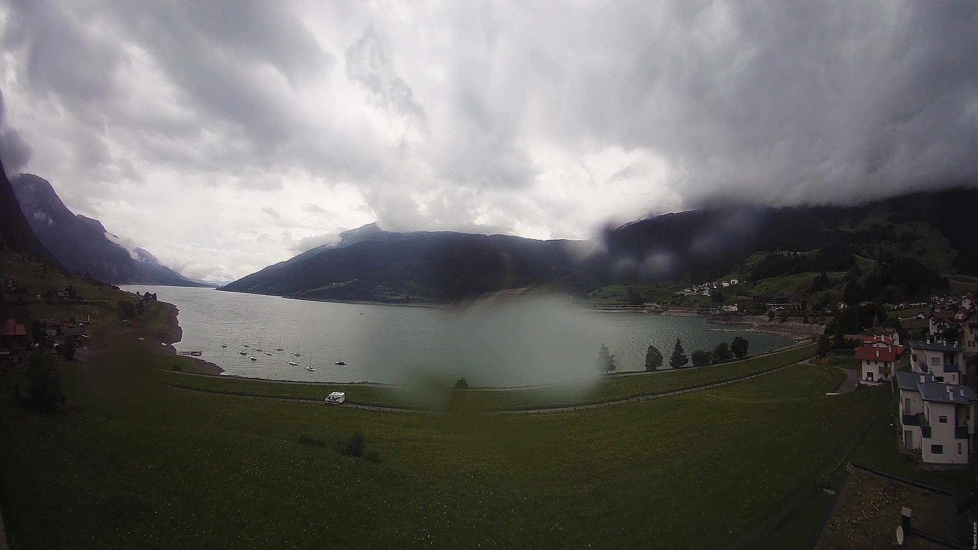 Archiv Foto Webcam Reschen - Blick auf den Reschensee
