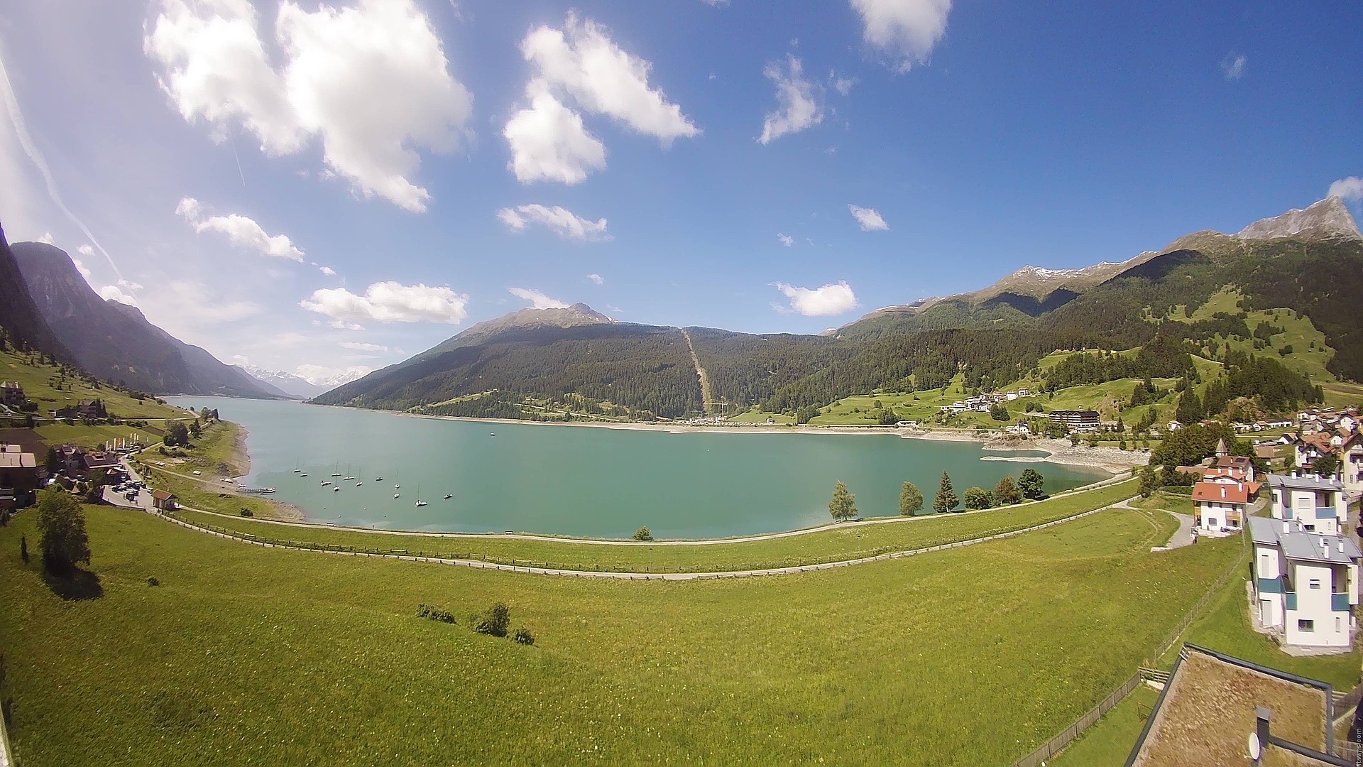 Archived image Webcam View to the Lake Resia