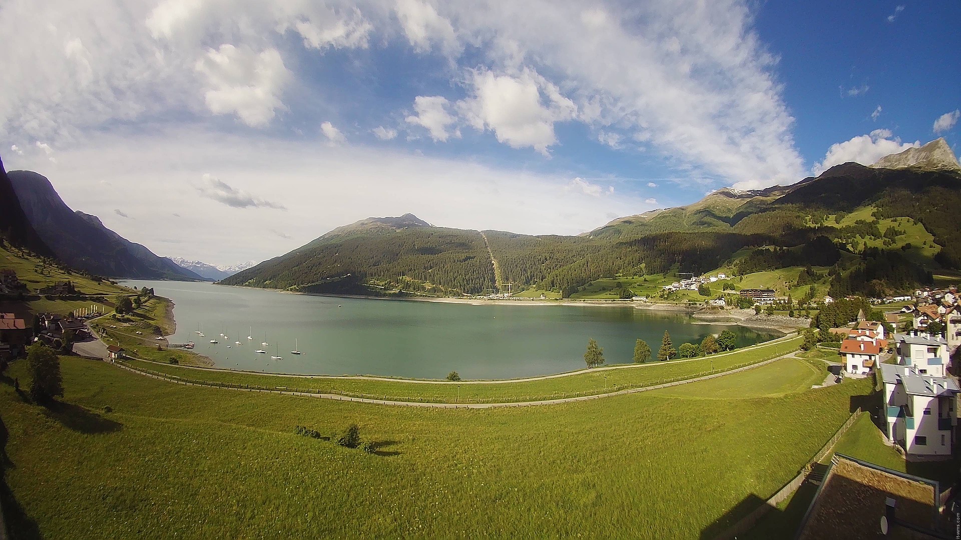 Archived image Webcam View to the Lake Resia