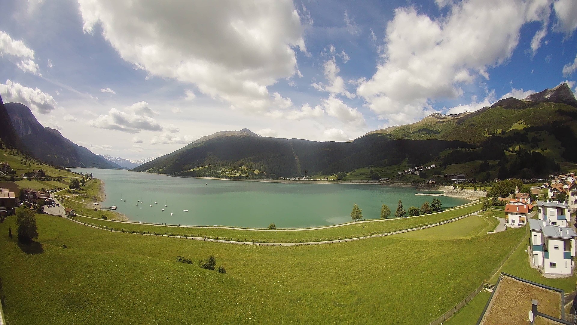 Archived image Webcam View to the Lake Resia