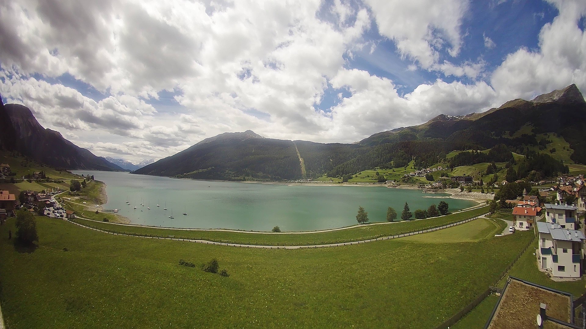 Archived image Webcam View to the Lake Resia
