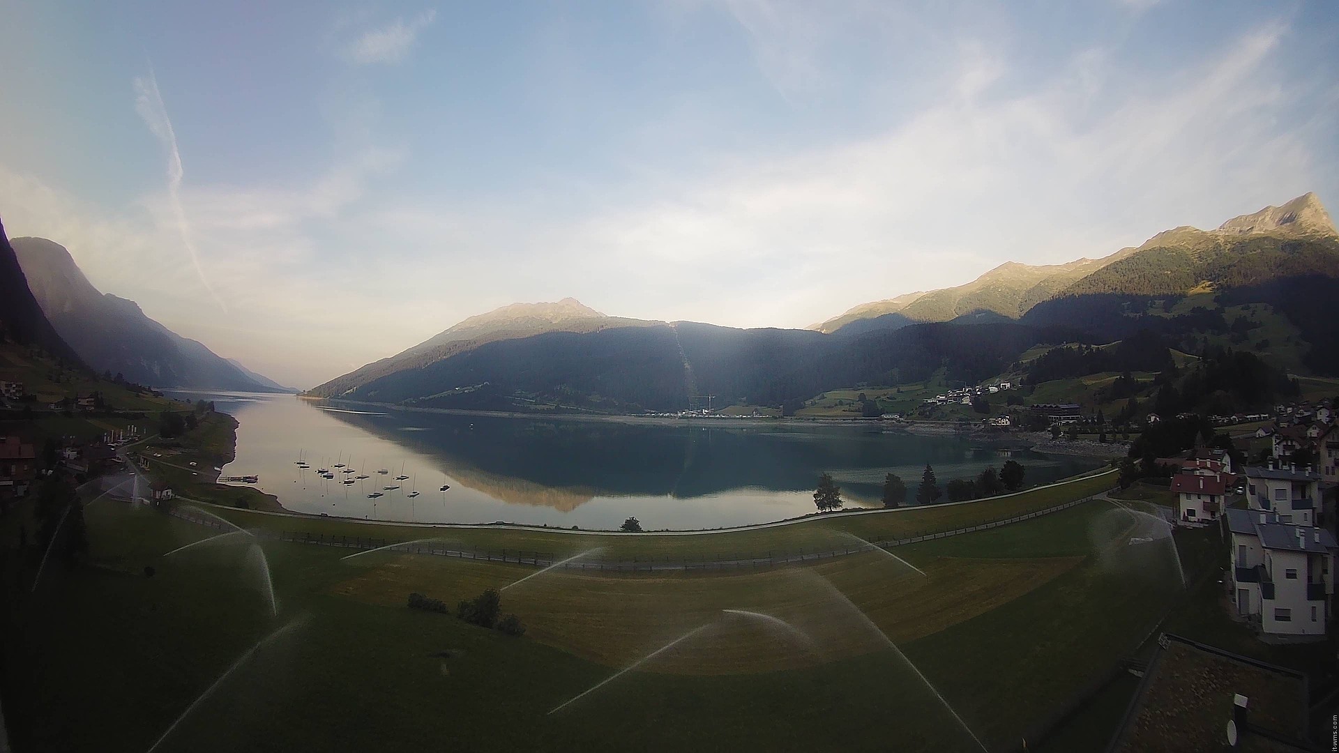 Archiv Foto Webcam Reschen - Blick auf den Reschensee