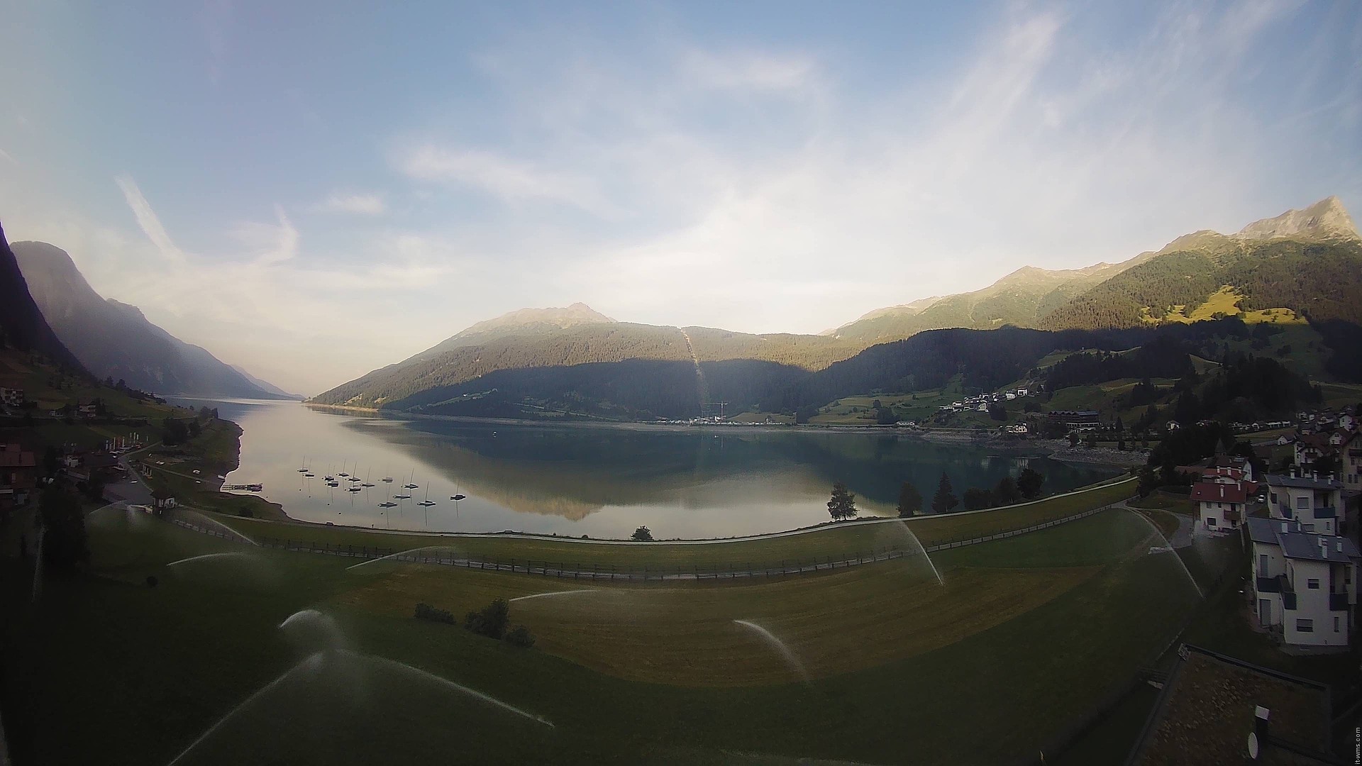 Archiv Foto Webcam Reschen - Blick auf den Reschensee