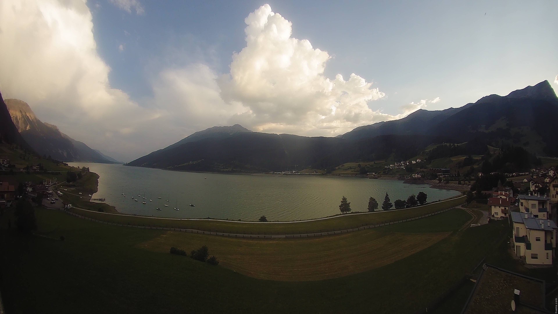 Archiv Foto Webcam Reschen - Blick auf den Reschensee