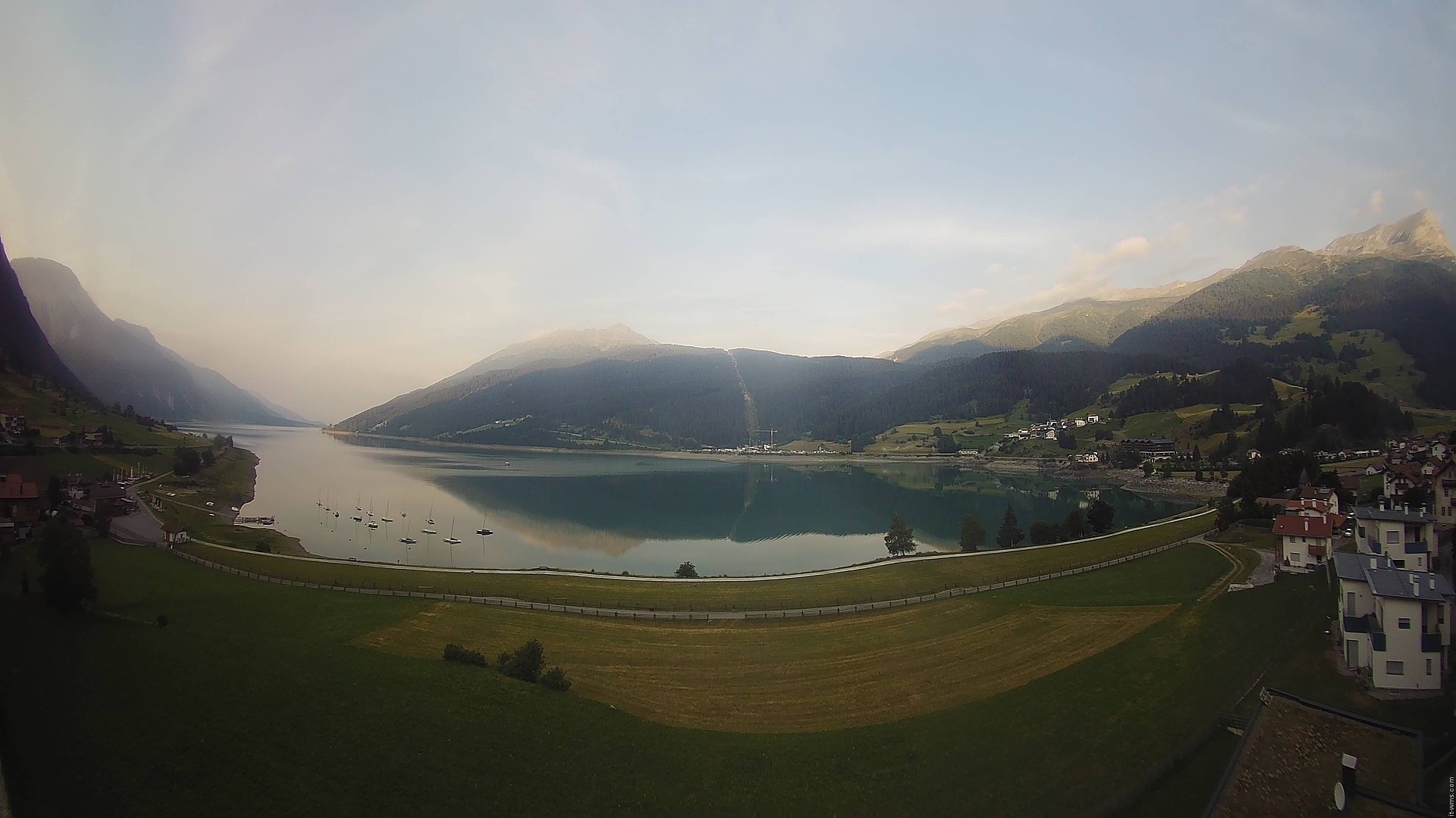 Archived image Webcam View to the Lake Resia